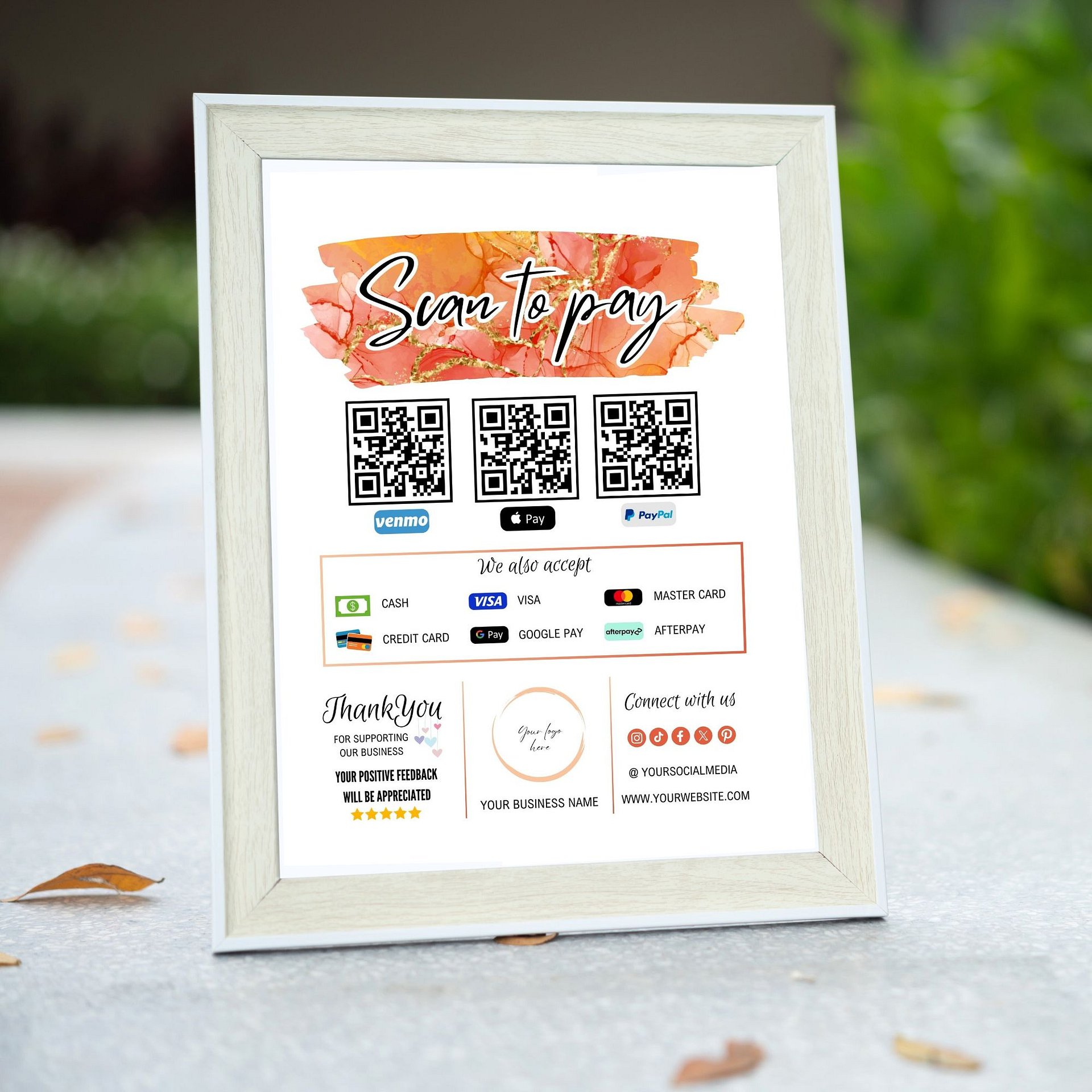 Alani - Scan To Pay QR Code Sign Template product image (7)