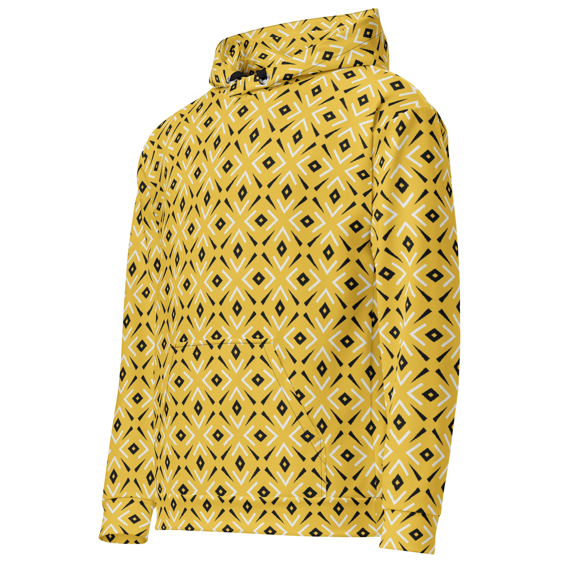Lemon Lattice Geometric Print Hoodie for Men and Women product image (4)