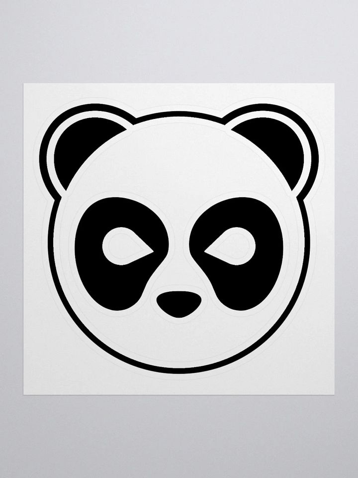 Black Logo Clear Panda Sticker product image (1)