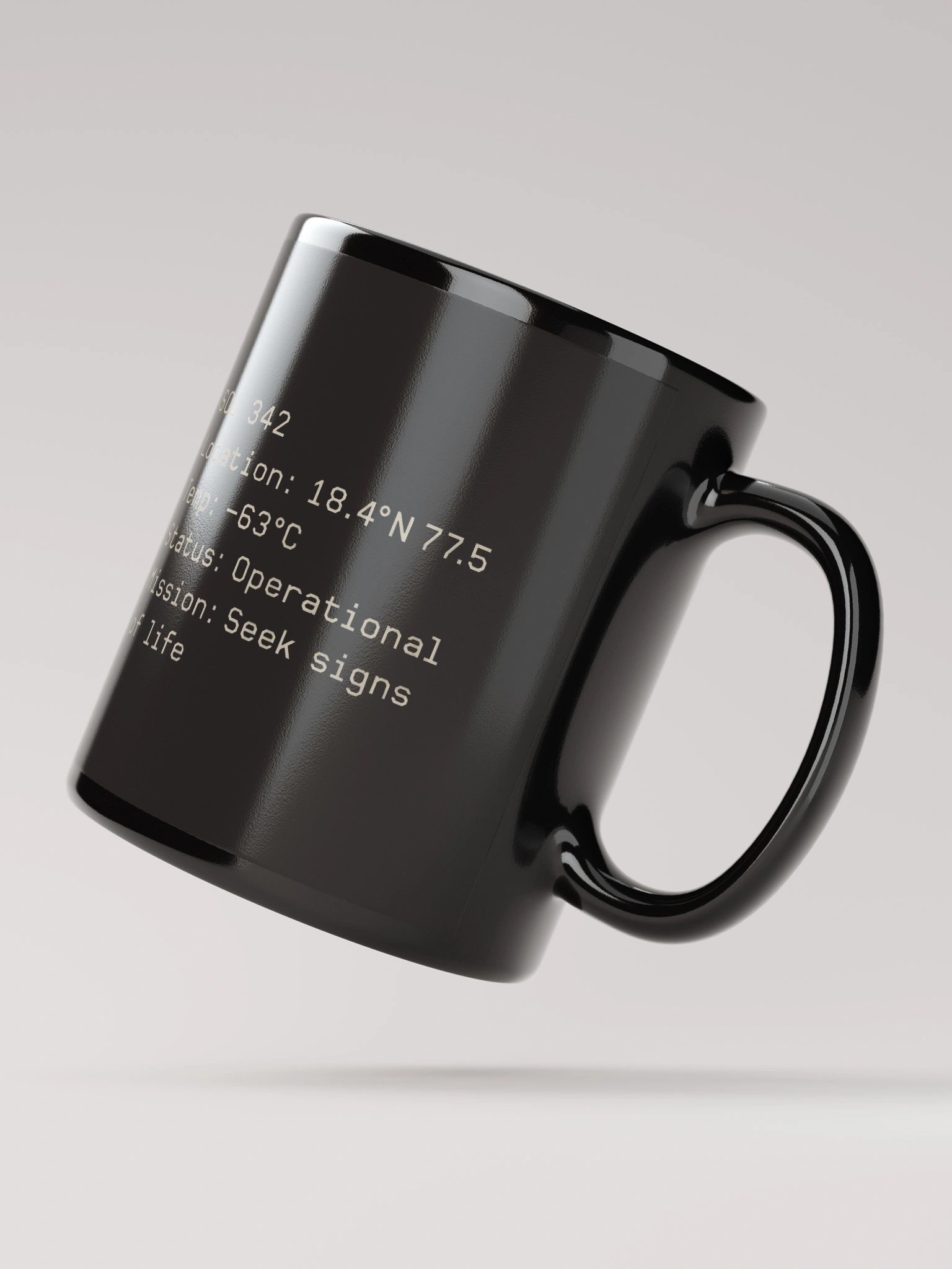 Martian Log Mug – Sol 342 Status Report | Mars Rover Data Coffee Cup product image (2)
