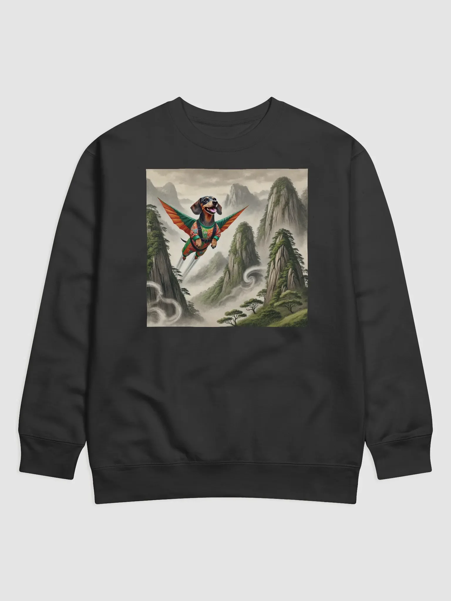 Soaring Dachshund in a Mystical Landscape Sweatshirt product image (1)