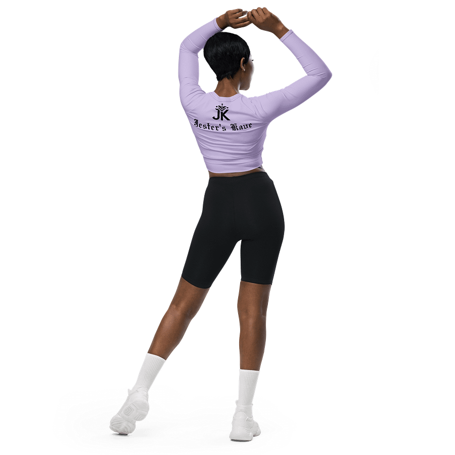 Shape Shenanigans Purple Long Sleeve Crop Top product image (6)