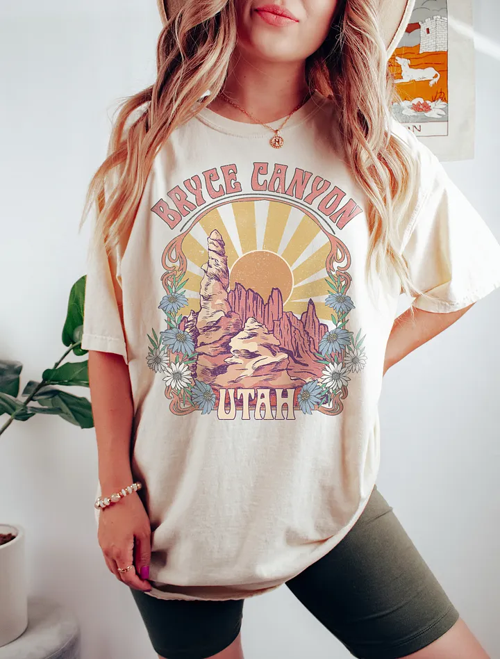 Bryce Canyon National Park, Utah Tee | Art Nouveau-Style Western T-Shirt for Travel and Road Trips product image (10)