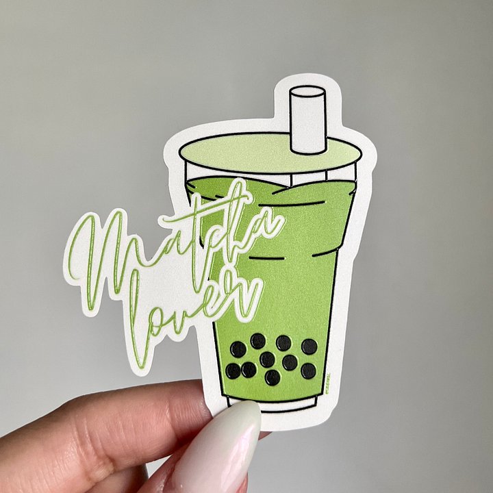 Matcha Lover Boba Tea Sticker product image (1)