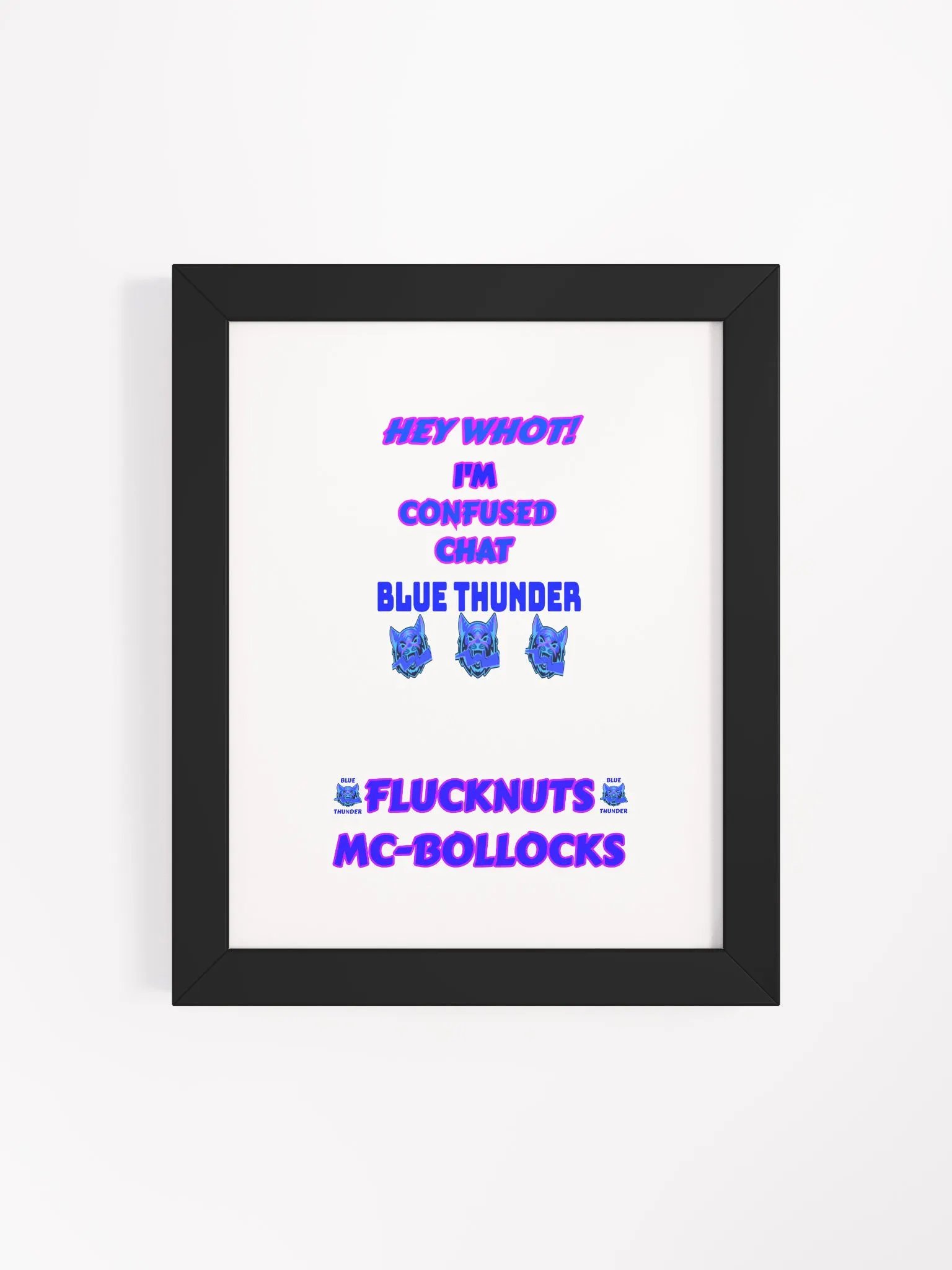 Whimsical Distorted Chat Framed Poster product image (4)