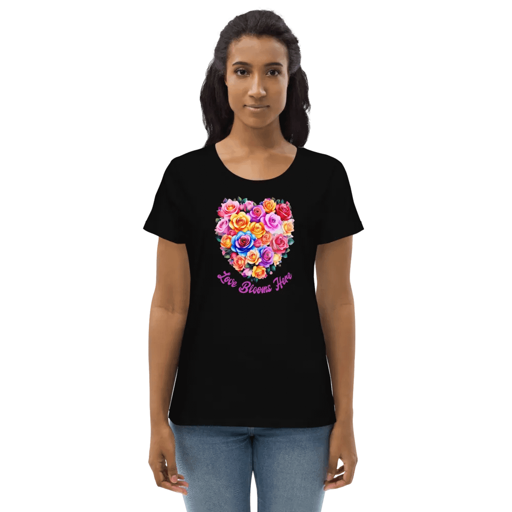 Blossoming Romance: Love Blooms Here Women's Fitted Tee product image (2)