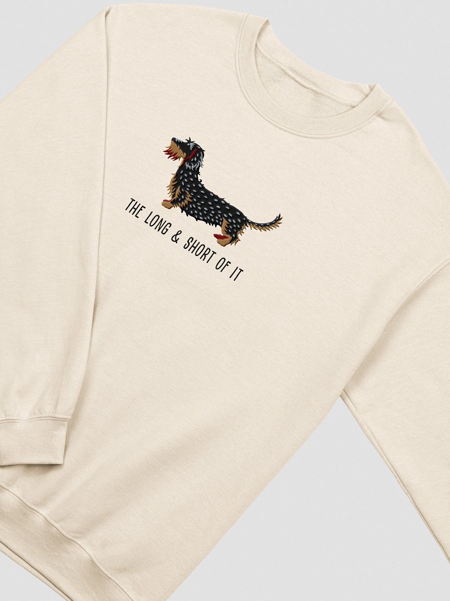 The Long & Short of It Sweatshirt (Embroidered) of a Wirehaired Dachshund(Salt & Pepper) product image (18)
