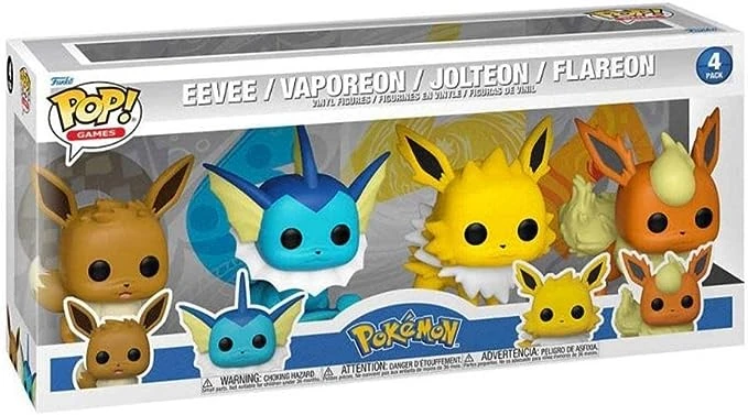 Funko Pop! Pokemon 4-Pack - Eevee, Vaporeon, Jolteon, Flareon Vinyl Figures product image (1)