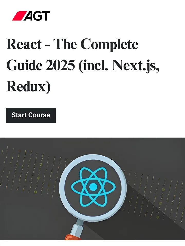React - The Complete Guide 2025 (incl. Next.js, Redux) product image (1)