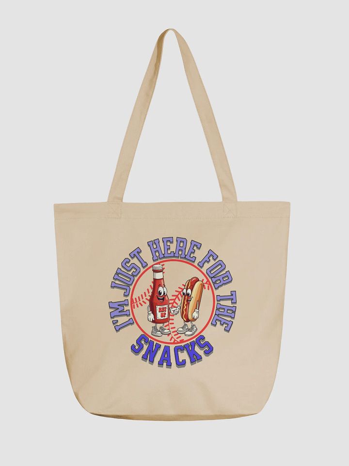 Im Just Here For The Snacks Baseball Lovers Eco-Friendly Tote Bag product image (5)