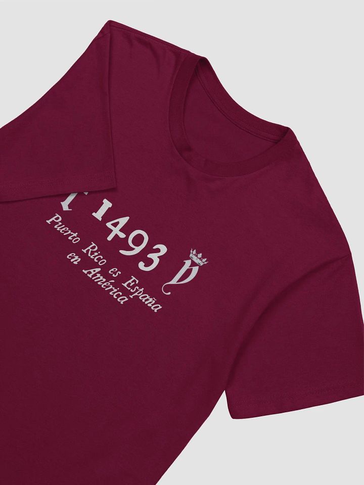 Camiseta manga corta borgoña - 1493 Puerto Rico es España en América product image (2)