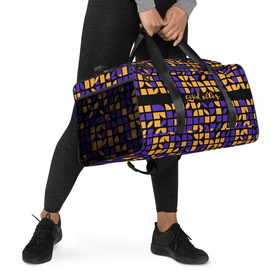 GOOD VIBES BLACK-ORANGE Duffle Bag product image (7)