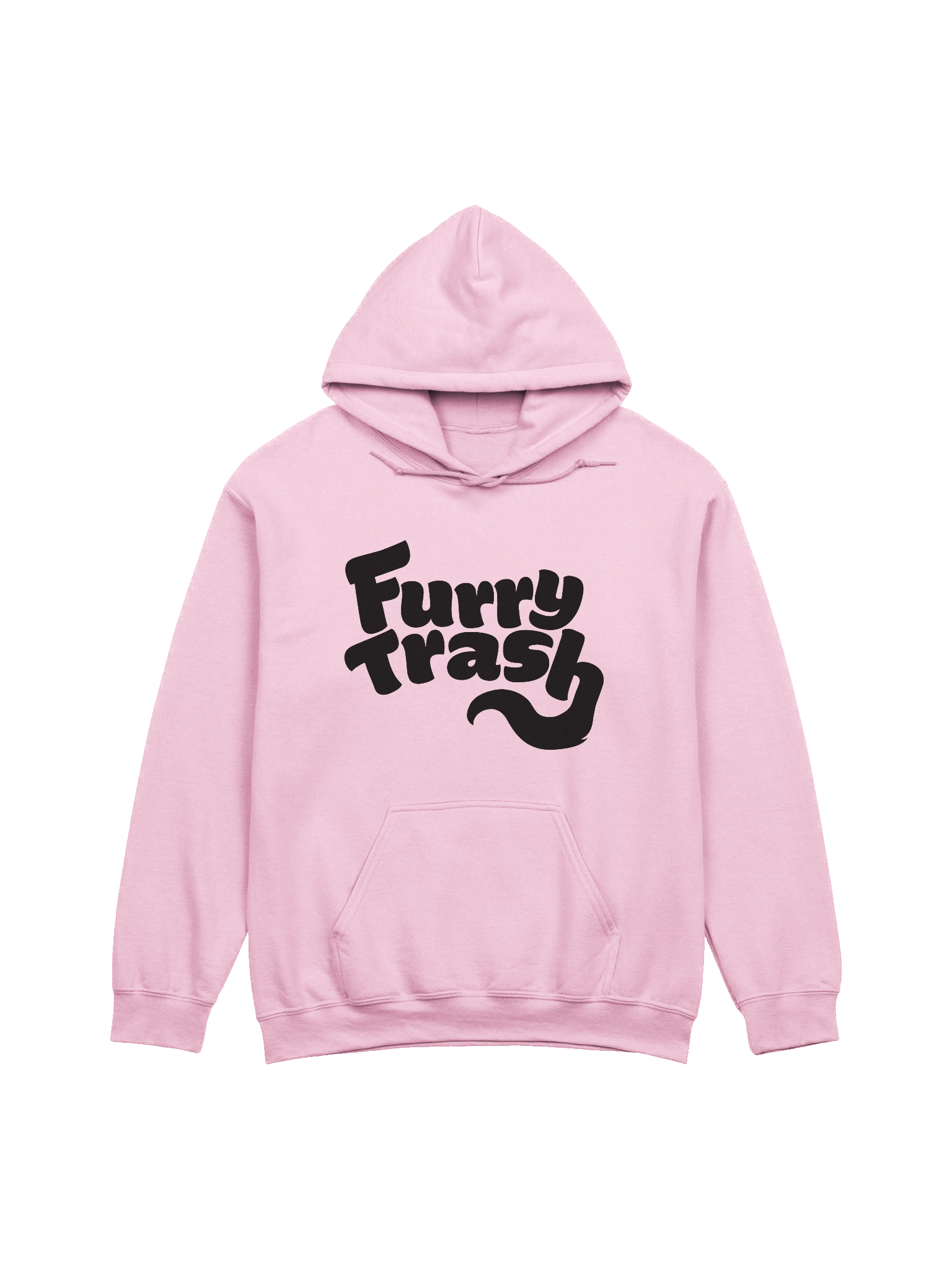 Furry Trash Hoodie – Bubble Logo (Black Print) product image (1)