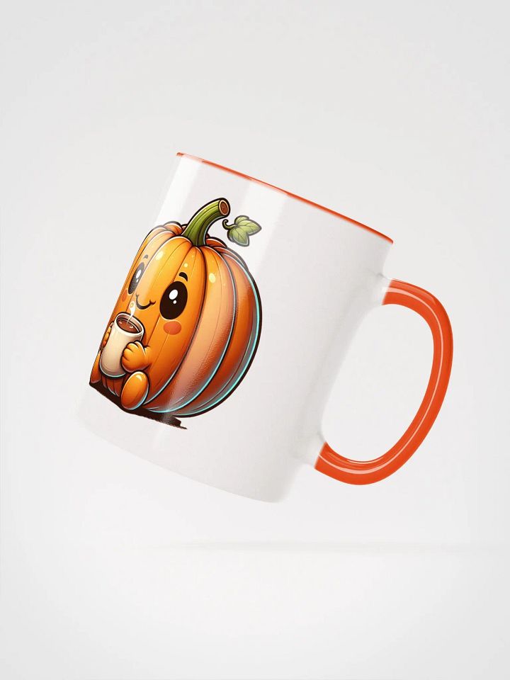 The Pumpkin Enjoying Coffee Mug With Orange Color Inside product image (2)