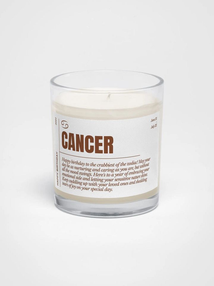 Funny Astrology Cancer Candle, Birth Month Gift For A Friend product image (2)