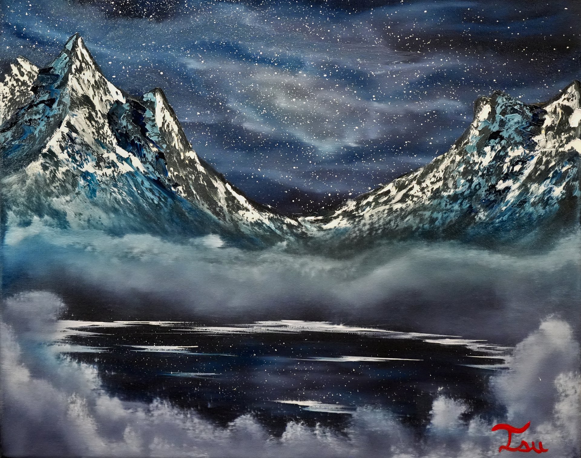 The Violet Sky (Original) 16x20 Canvas product image (1)