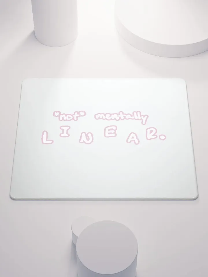 *not* mentally linear (lined design, #E1B9CE) mouse pad product image (1)