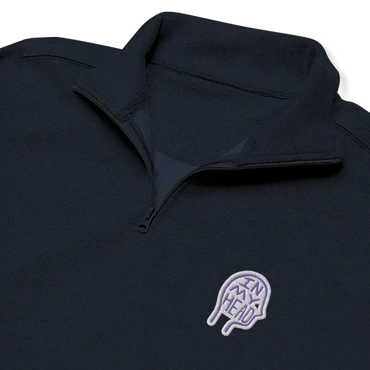 In My Head (purple bubble design) embroidered quarter zip product image (11)