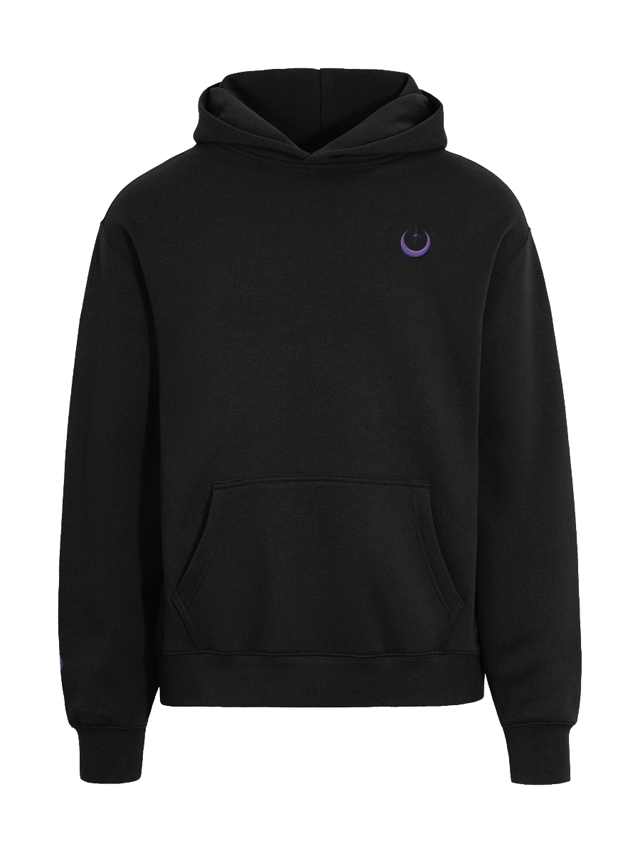 Purple Embroidered Moon Unisex Oversized Hoodie product image (1)