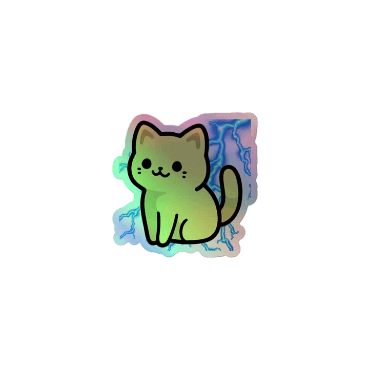 Lightning Kitty! Holo Sticker product image (1)