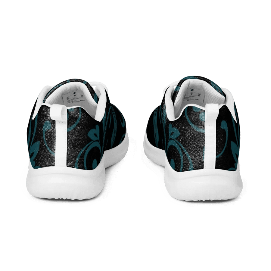 Dark Teal Twirls Women's Athletic Sneakers product image (4)