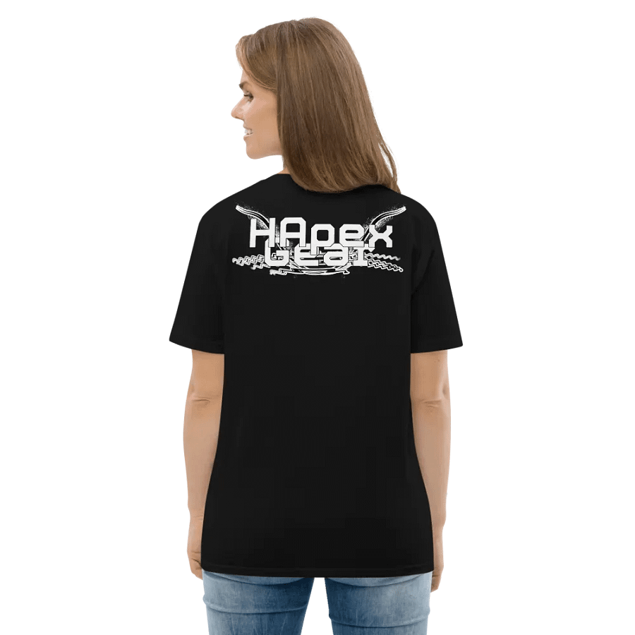 Aaron - Embroidered - Organic Cotton T-Shirt - White HApex Gear Black Logo product image (6)