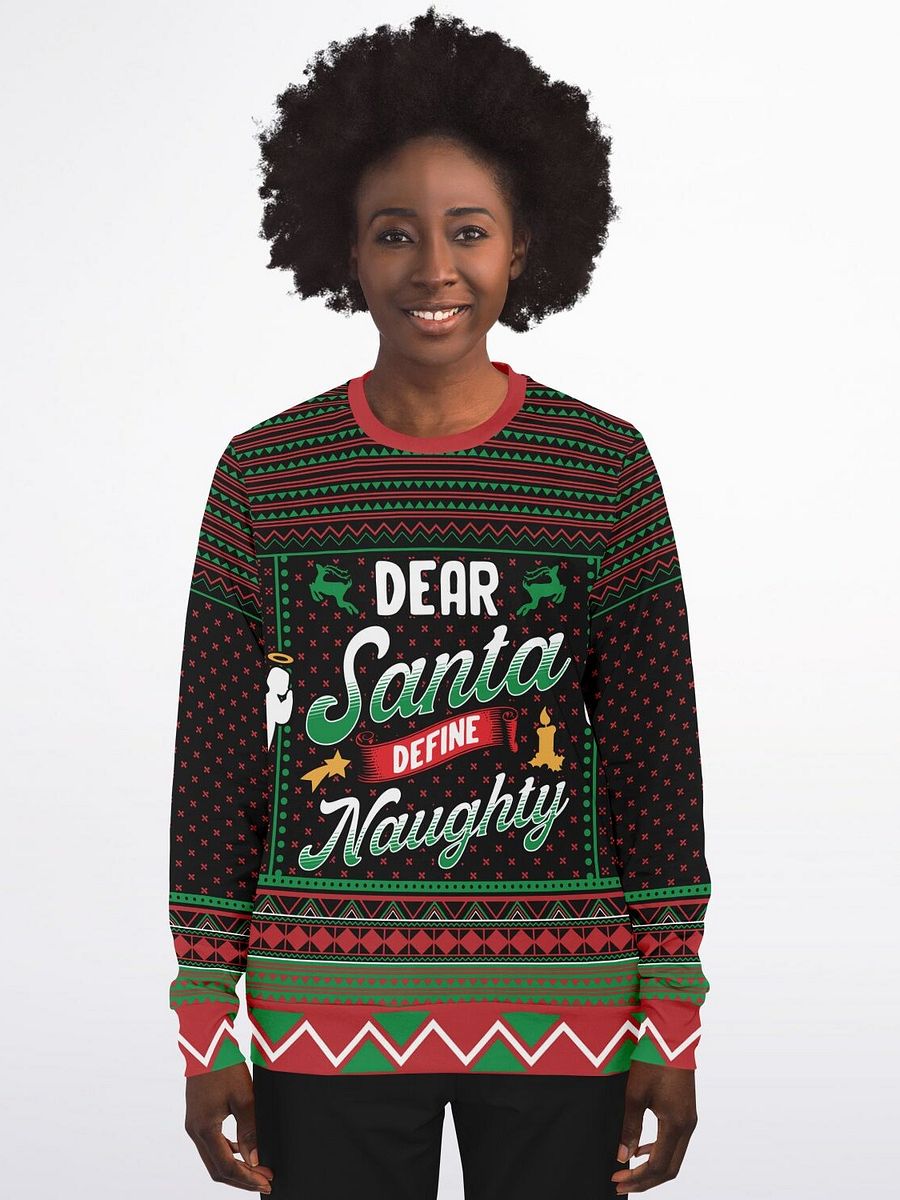 "Dear Santa Define Naughty" Christmas Sweatshirt | Funny Holiday Sweater | Christmas Party Outfit product image (7)
