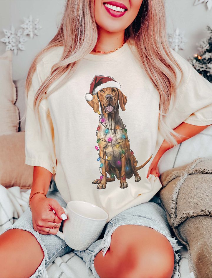 Funny Redtick Coonhound Christmas T-Shirt for Coonhound Paw-rents product image (16)