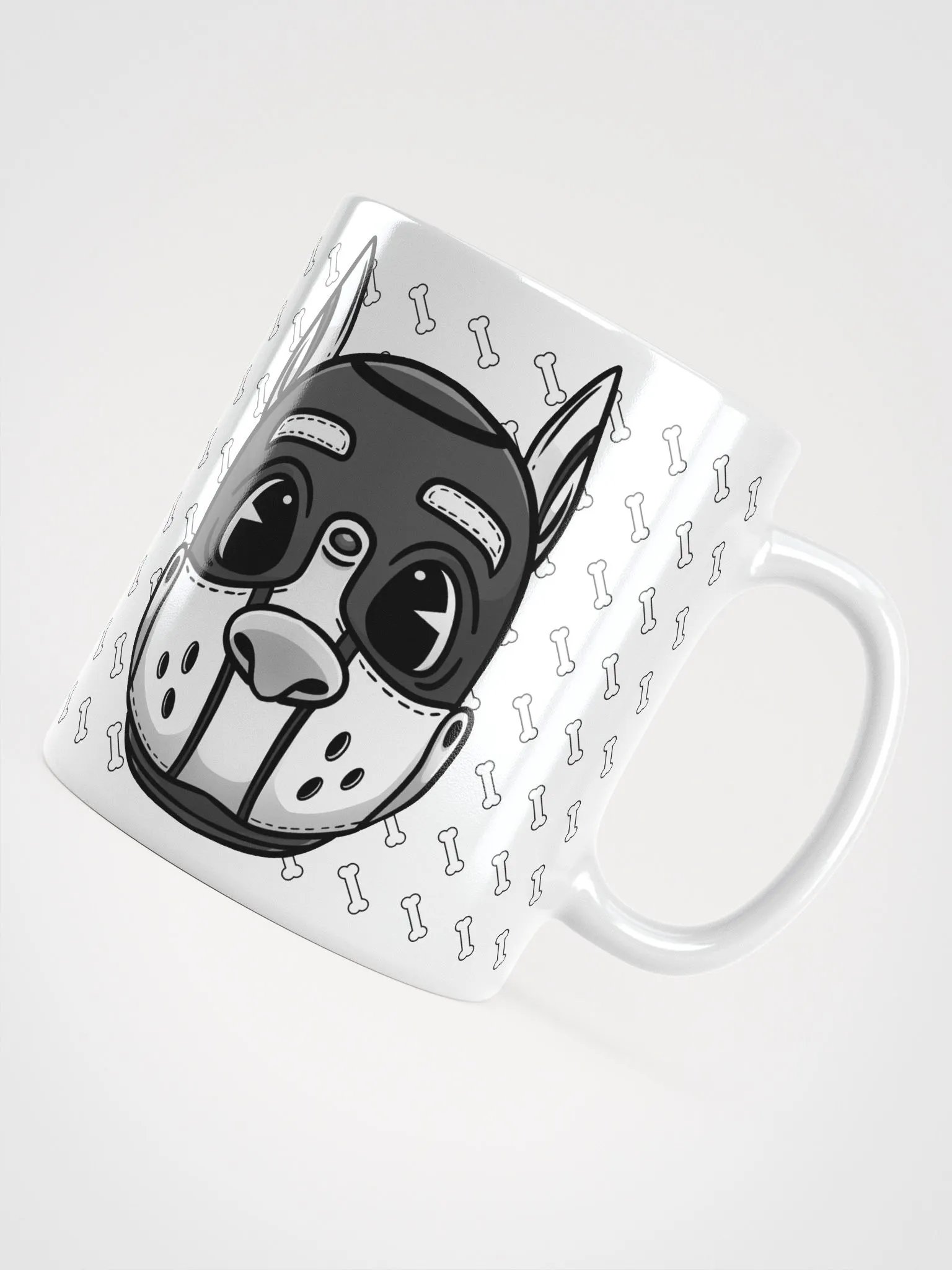 Rubberhose Pup - White Glossy Mug product image (2)