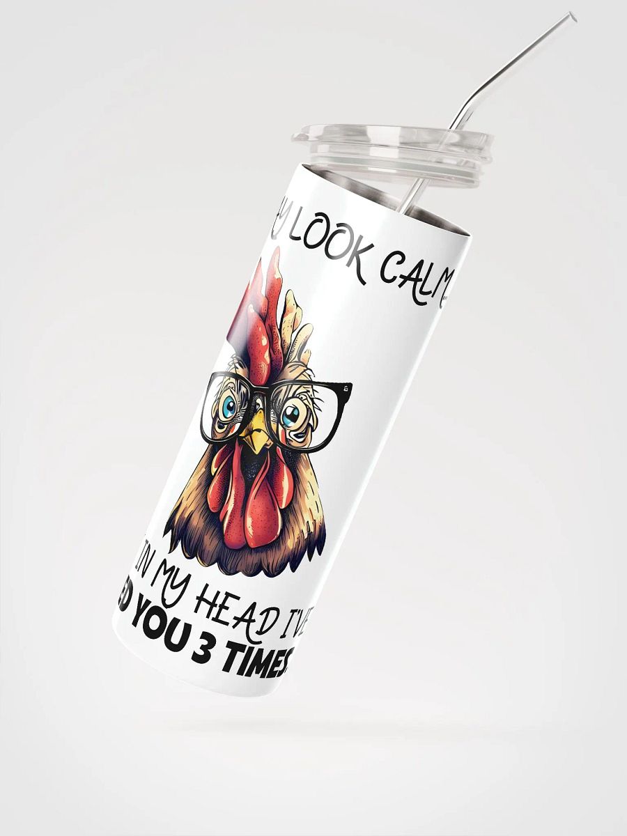 Calm Rooster Tumbler: Witty Humor for Your Morning Brew! product image (3)