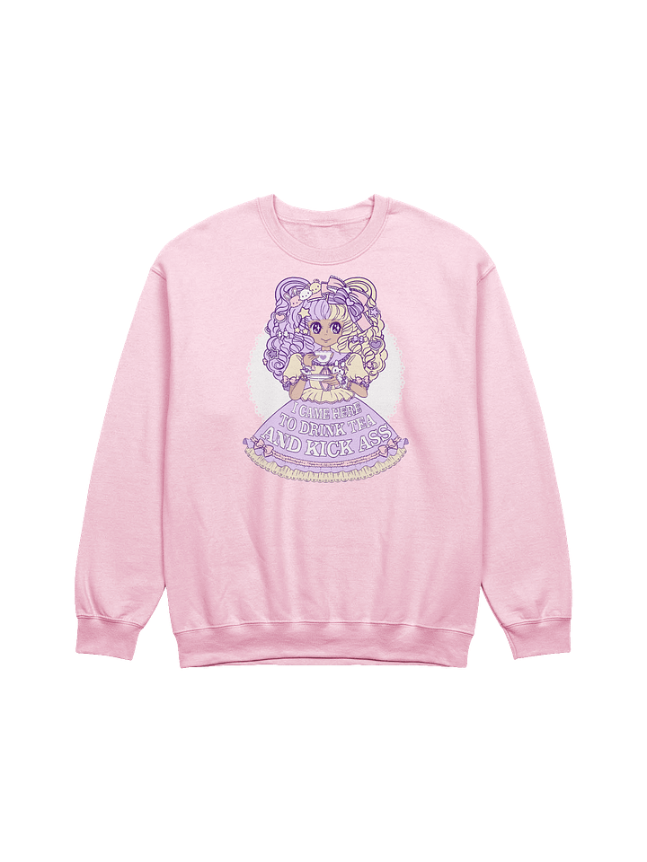 I Came Here to Drink Tea & Kick Ass (OTT, Lavender) sweatshirt product image (1)