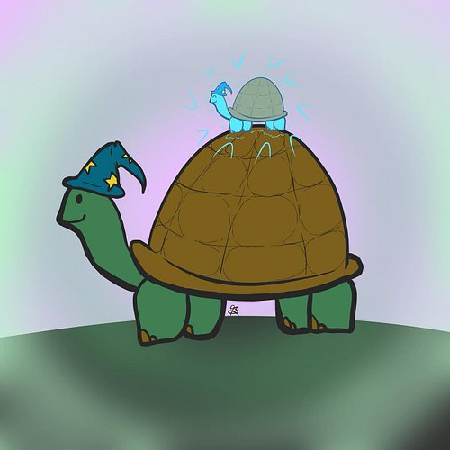 This mystical magical turtle has summoned a lil’ friend! 🐢🧙🏻‍♂️🪄 #StreamINK2024 #StreamINK #artprompts #artprompts #familiar ...