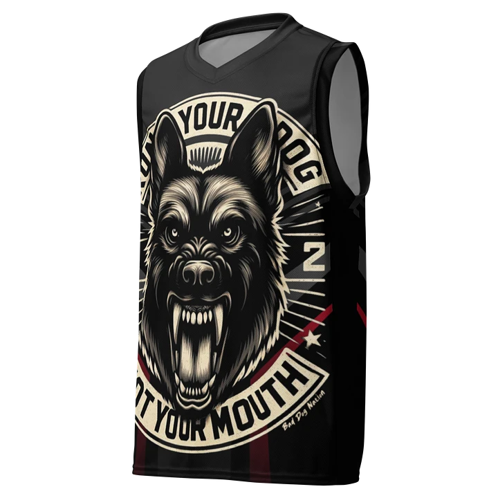 Run Your Dog Not Your Mouth - Unisex Basketball Jersey product image (2)