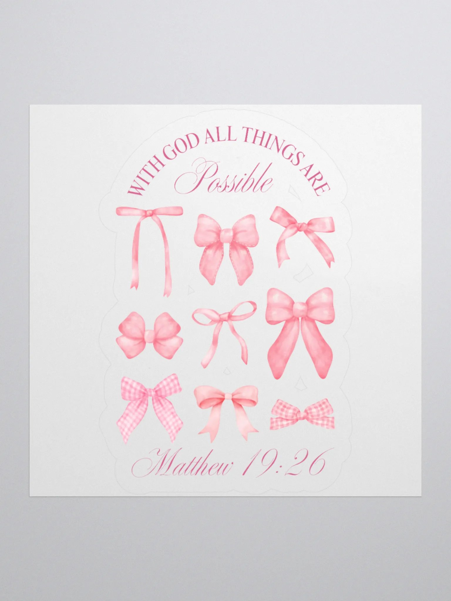 With God All Things Are Possible Kiss Cut Stickers product image (1)