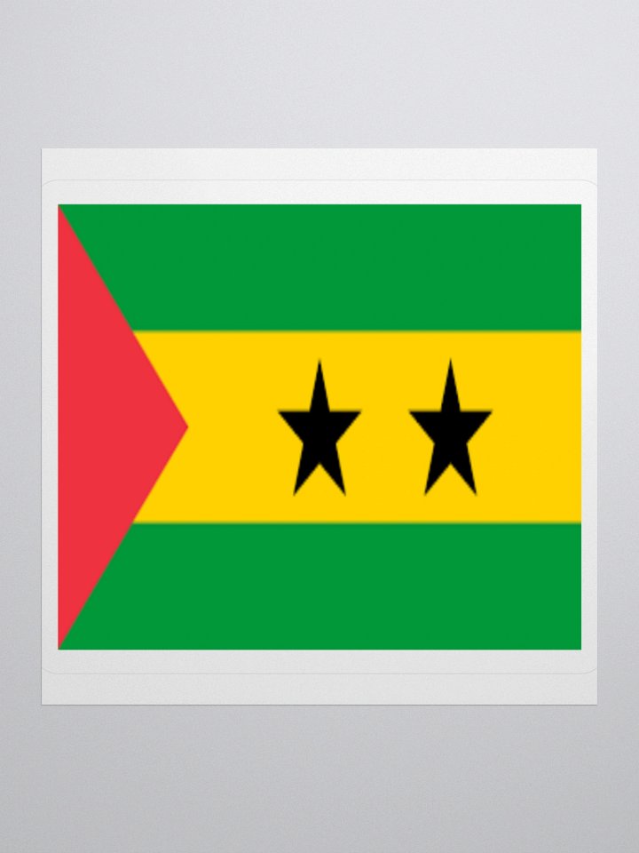 São Tomé and Príncipe Flag Sticker - Durable Vinyl for Indoor Use - Multiple Sizes Available product image (2)