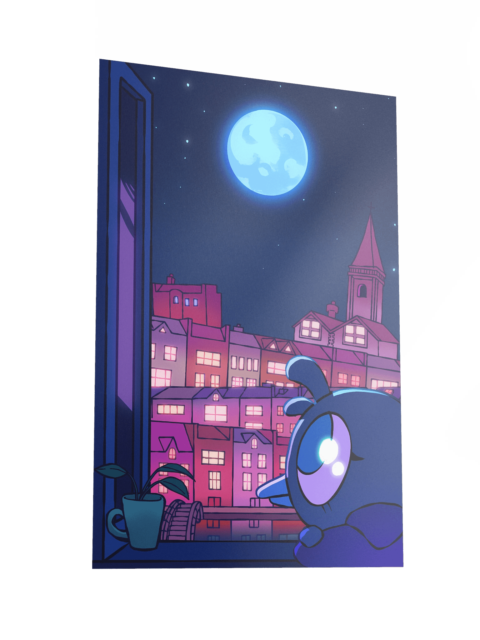 Bird Moonlight City Poster product image (2)