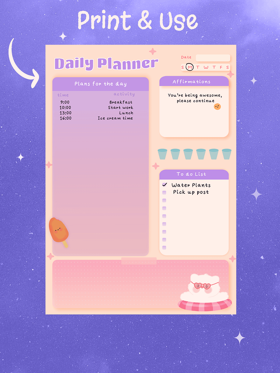 Summer Fun Daily & Weekly Printable Planners product image (6)