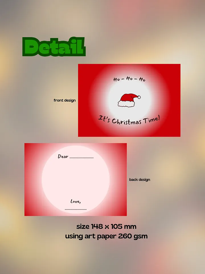 Santa Hat Christmas Card - Digital Version product image (2)
