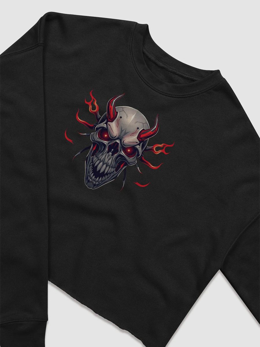 Fiery Skull Women's Crop Sweatshirt Bella+Canvas (Women's) product image (3)