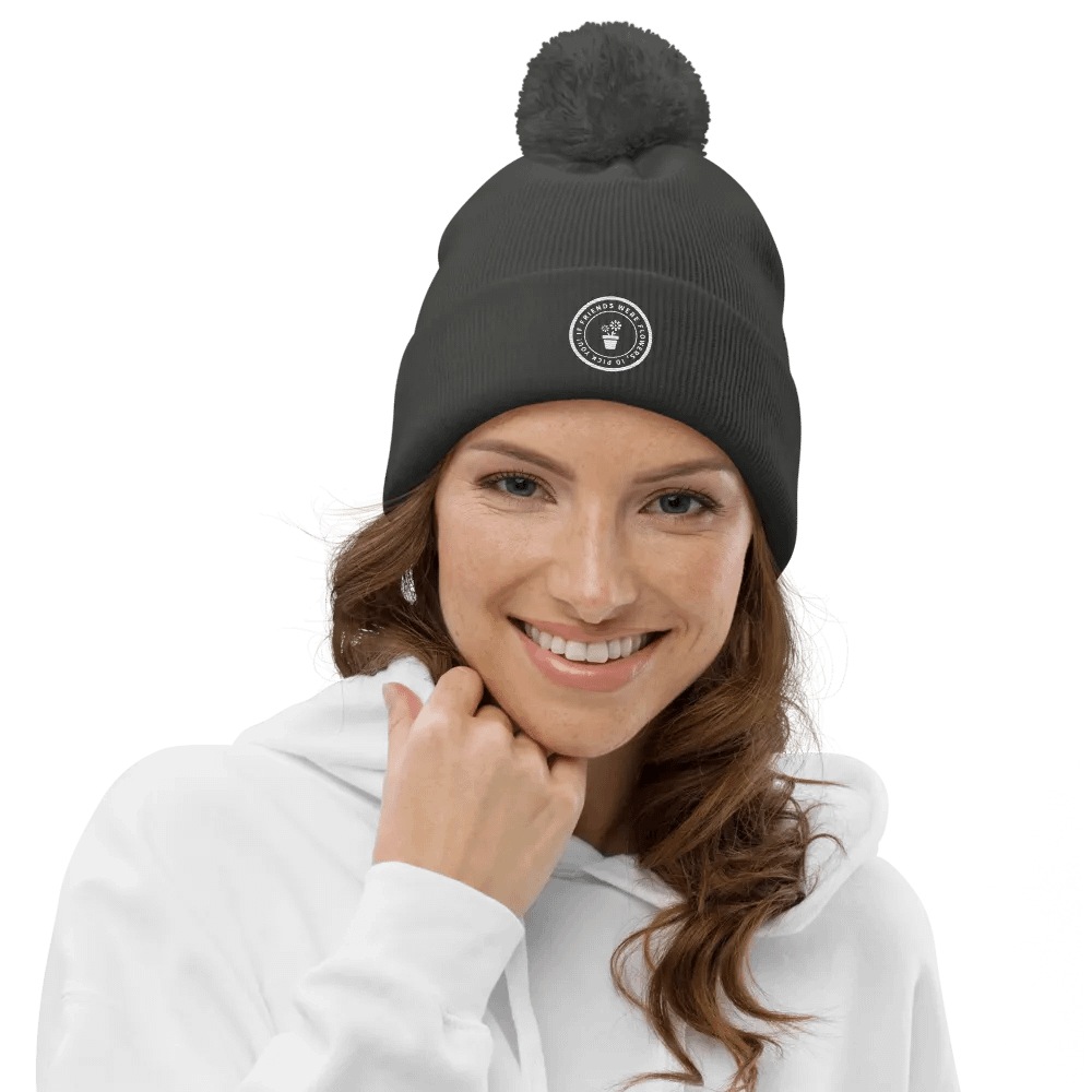 If Friends Were Flowers Pom Pom Beanie (Grey) product image (5)