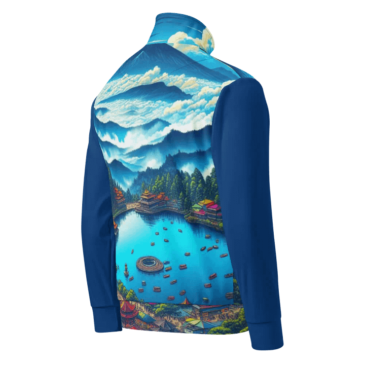 Serene Oasis Unisex Track Jacket | AI Design product image (2)