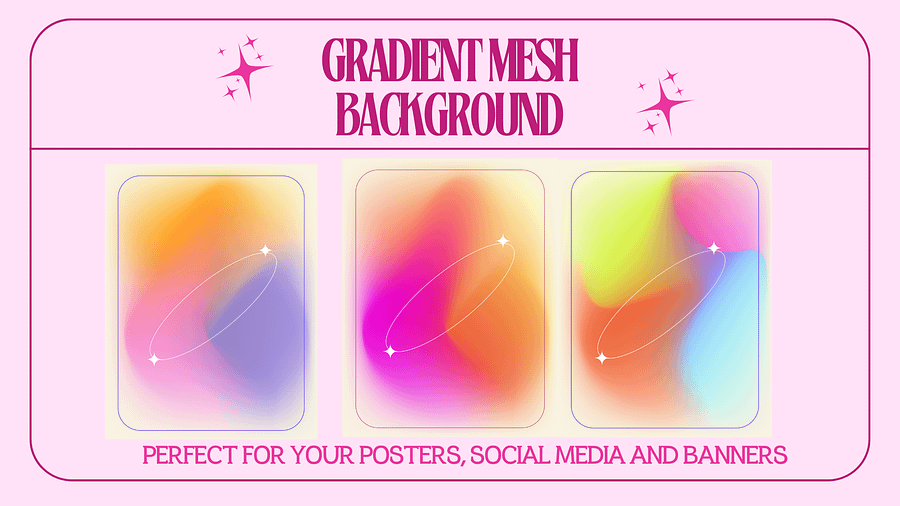 Pastel Color Gradient Mesh Background product image (2)