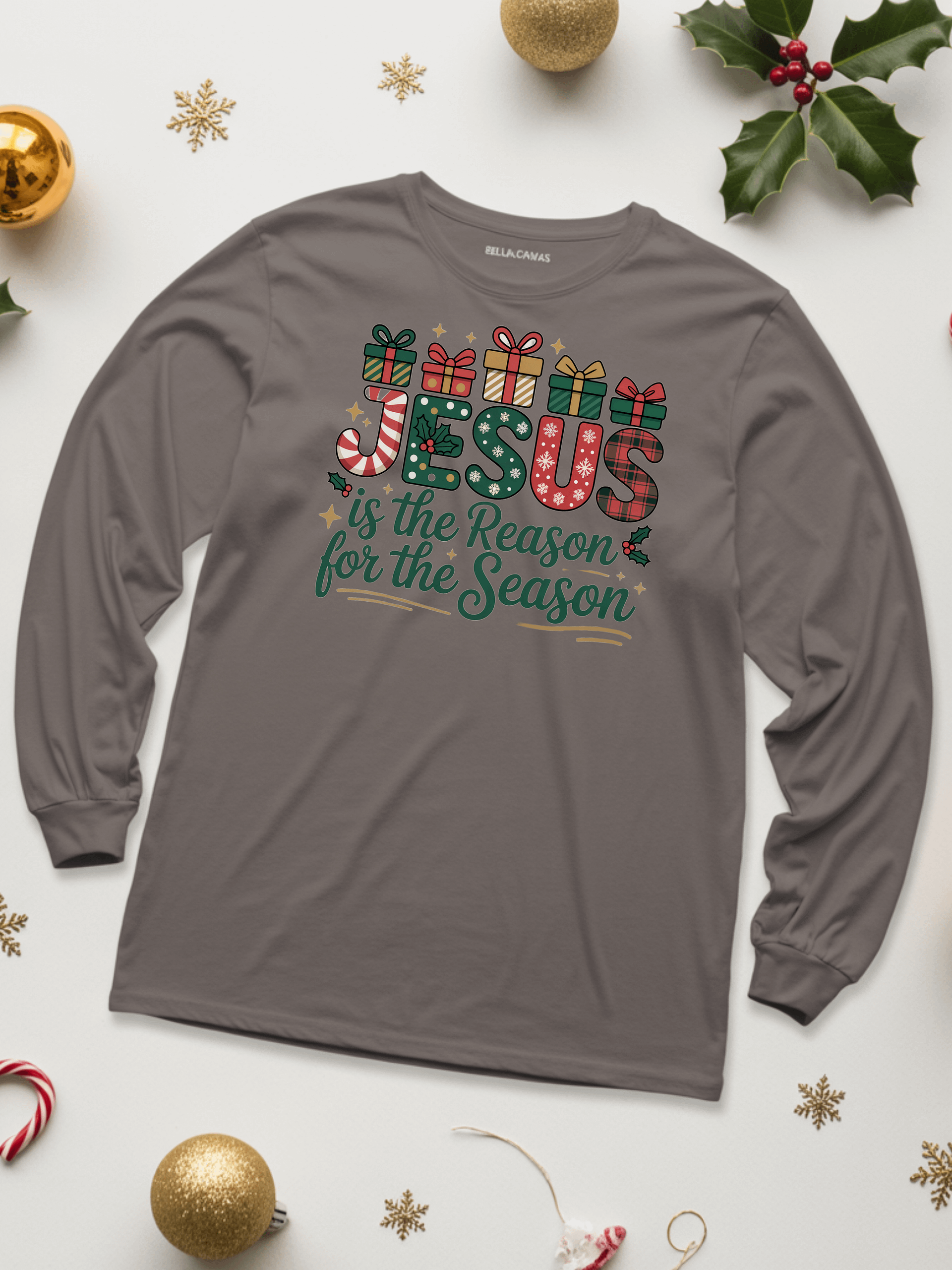 Christian Christmas Long Sleeve Shirt Jesus is The Reason For The Season product image (1)