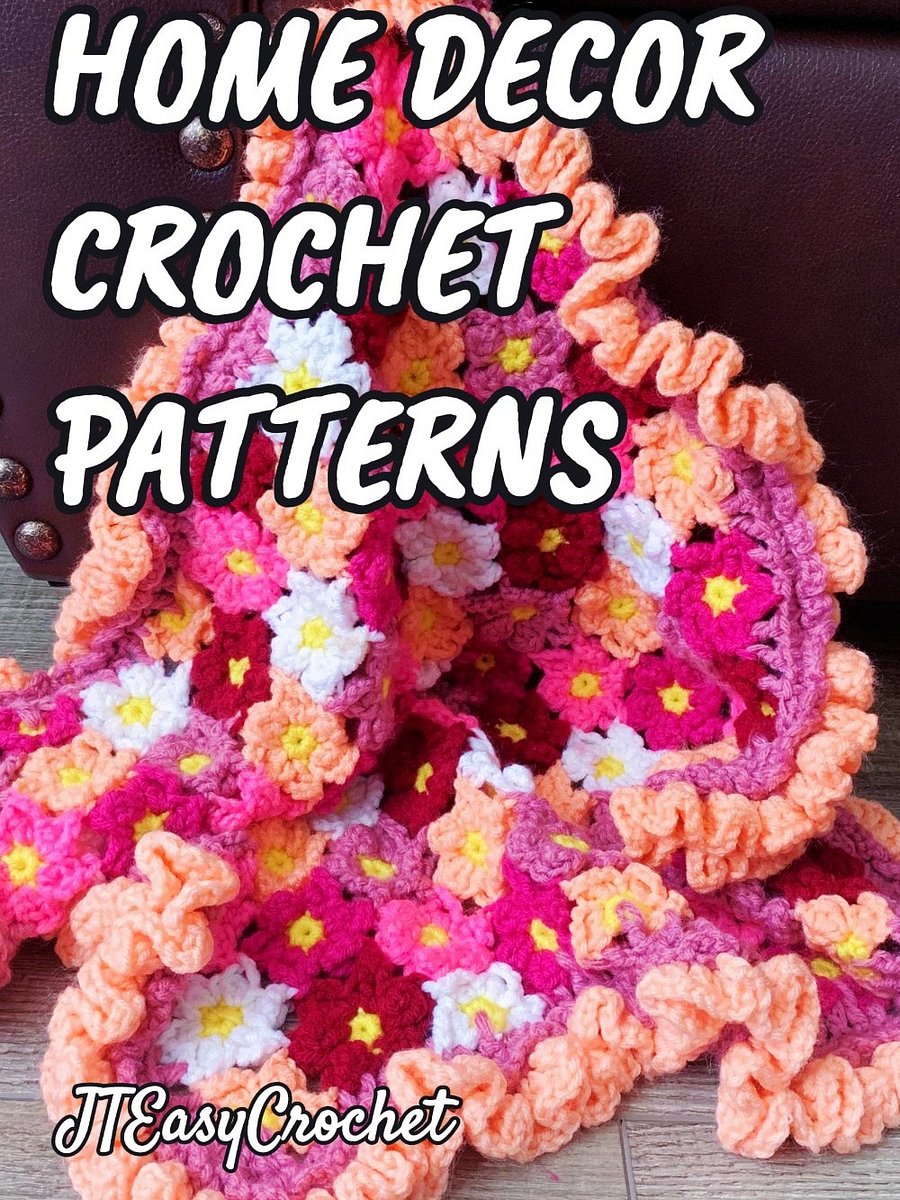 Floral Motif Blanket Crochet Pattern product image (5)