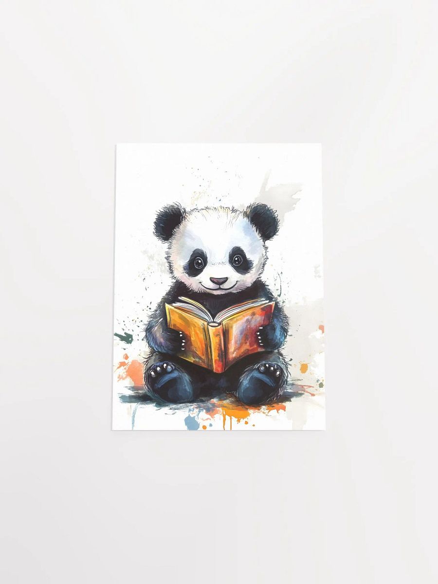 Whimsical baby Panda Reading Poster product image (29)