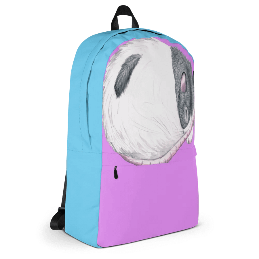 black hooded rat sleeping backpack product image (11)
