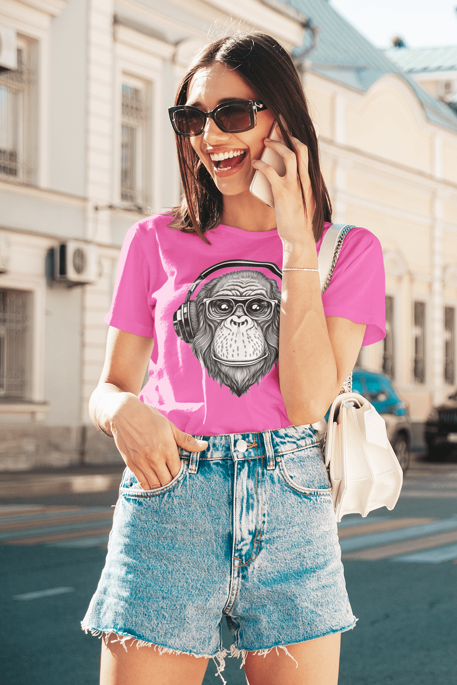 Monkey Business Womans T Shirt (Ziggy Chimp) product image (1)
