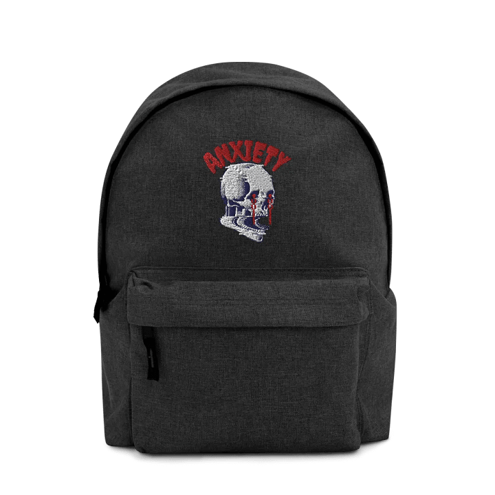 Anxiety embroidered backpack product image (1)