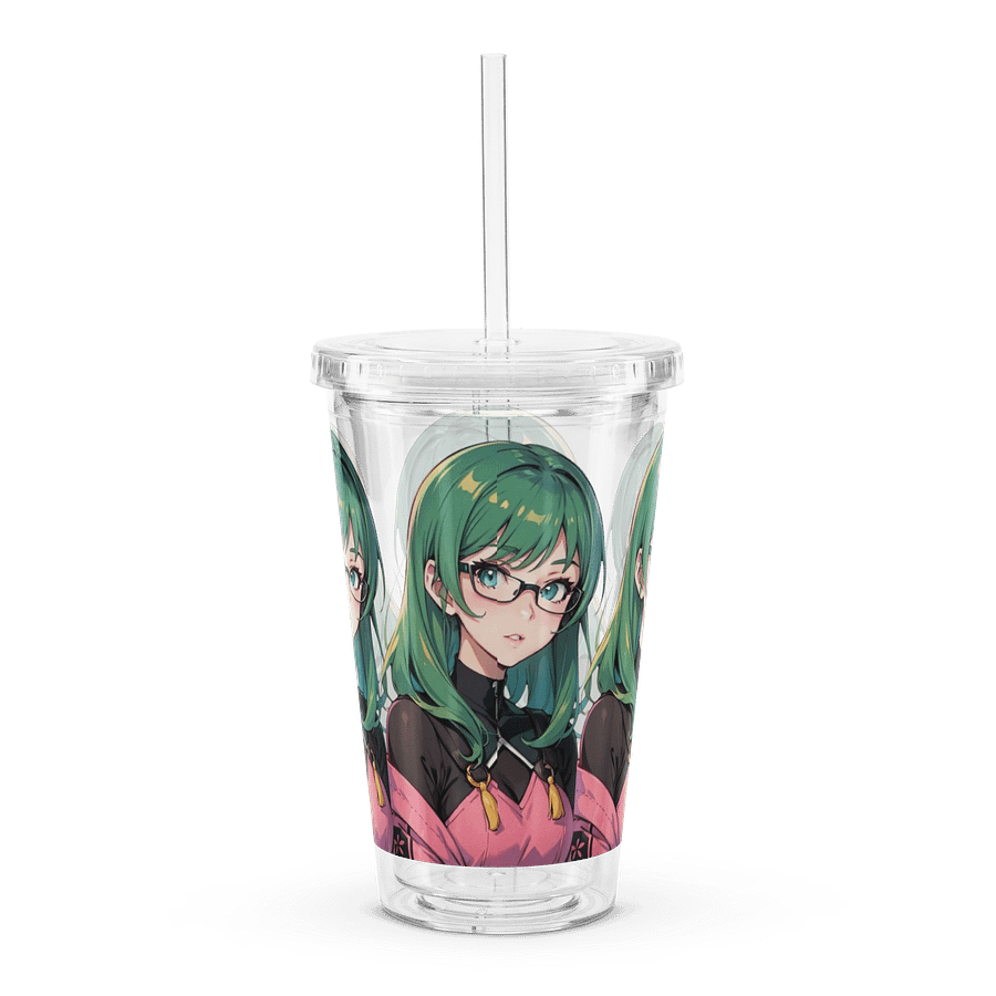 (Green WAIFU) K Clear Plastic Tumbler product image (2)