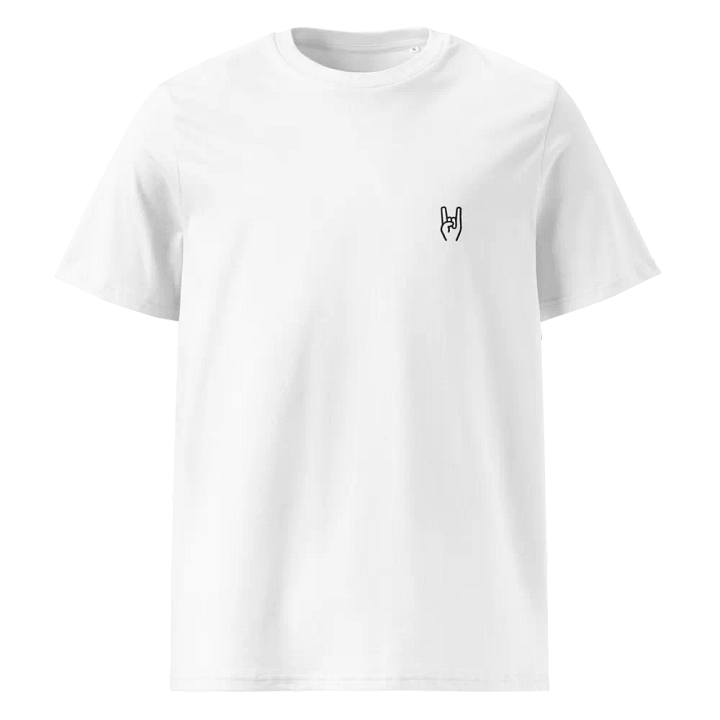 Subscriber Badge // White Embroidered Tee product image (1)